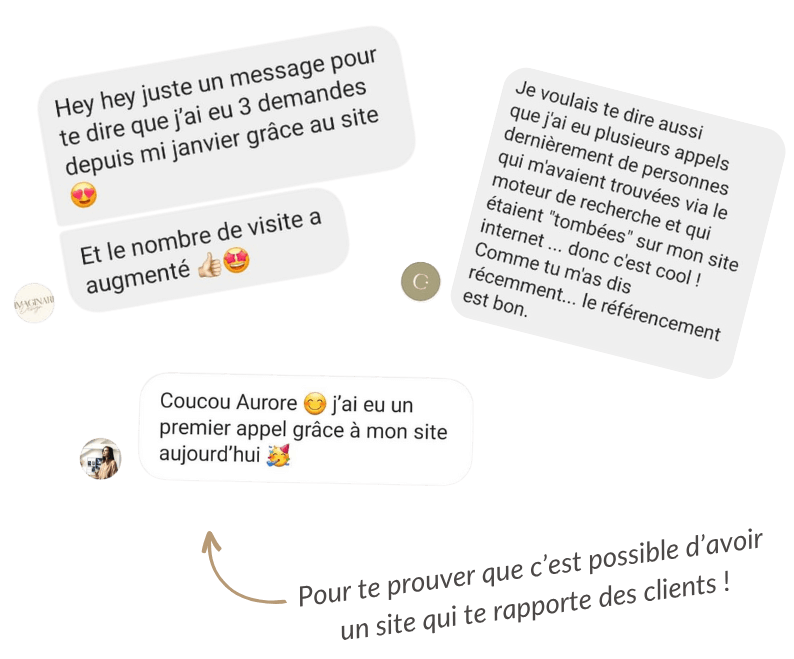 Avoir un site qui attire tes clients - preuves