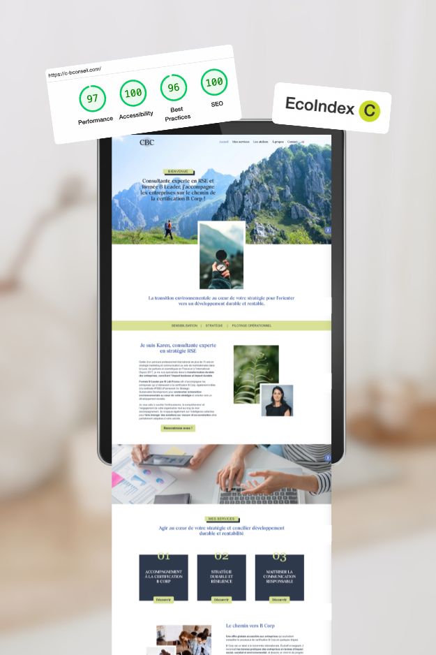 Site web éco-responsable experte RSE CBC conseil