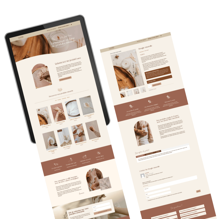 Template WordPress Divi boutique en ligne creÌatrice artisanale Template WordPress Divi boutique en ligne creÌatrice artisanale