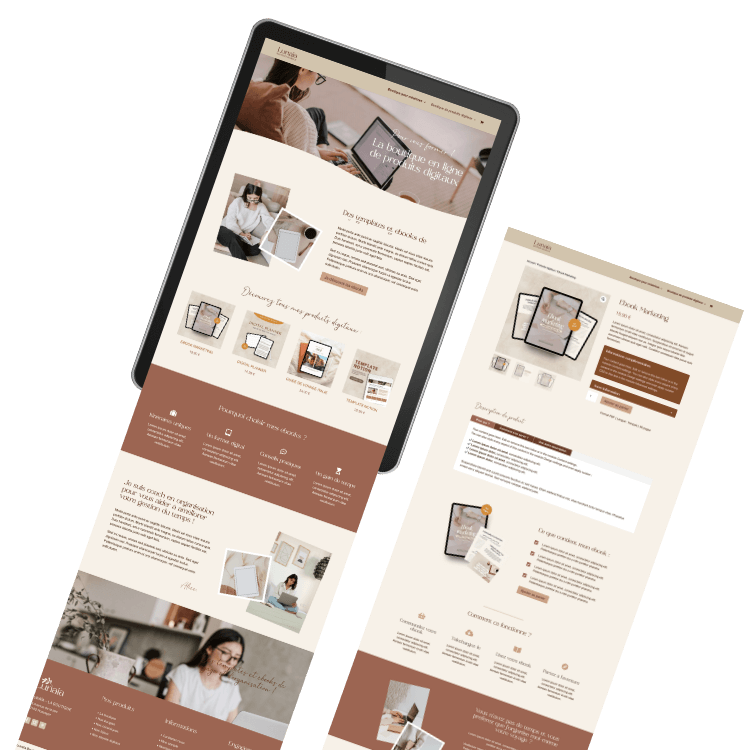 Template WordPress Divi boutique en ligne de produits digitaux Template WordPress Divi boutique en ligne de produits digitaux